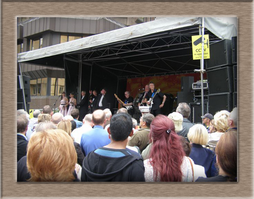 On stage with Billy Butler and the Tuxedos